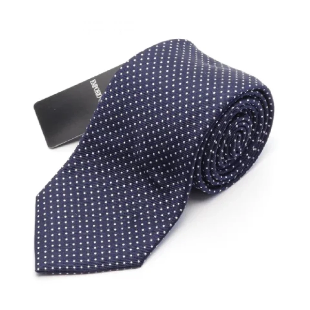 Armani Pre-owned Silk home-office Blue Heren