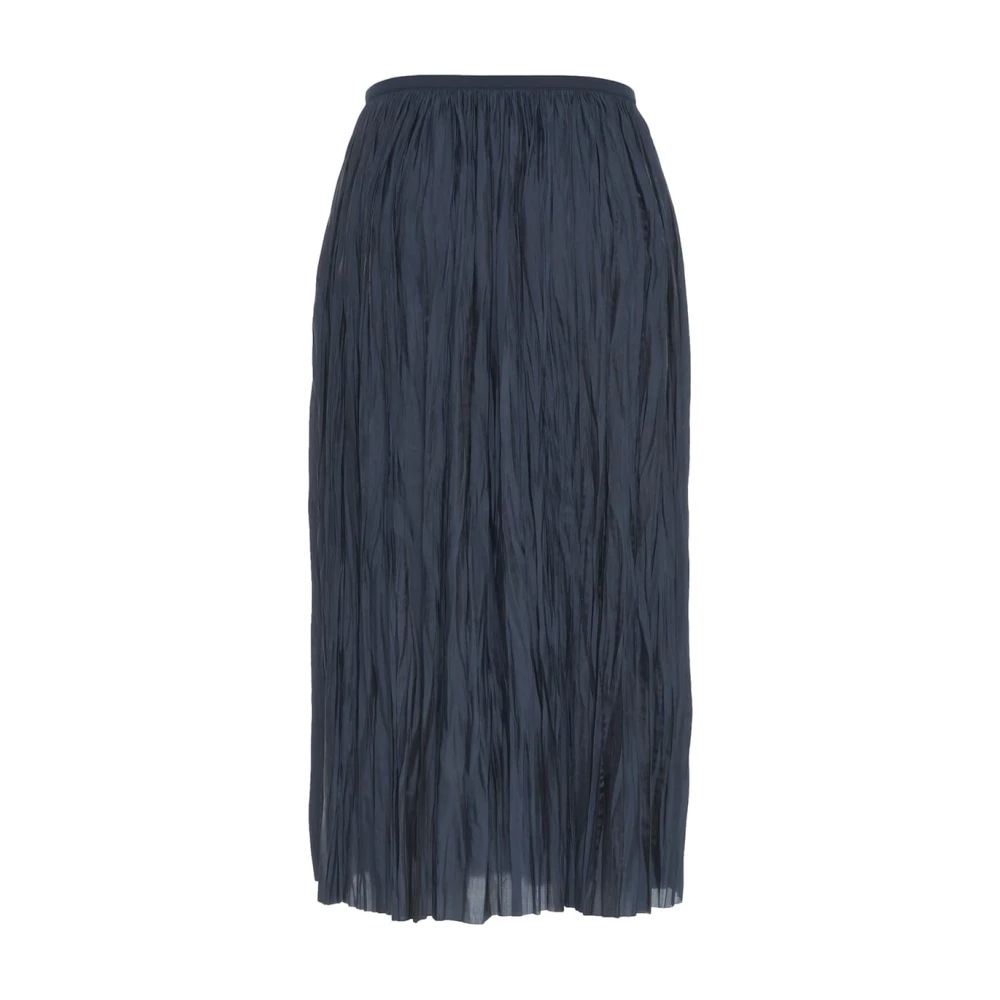 Roberto Collina Blauwe Midi Geplooide Rok Elegante Stijl Blue Dames