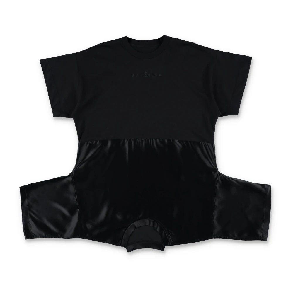 Mm6 Maison Margiela Girls Black Contrasting T-Shirt Dress - Dresses - 16 Y - Kids