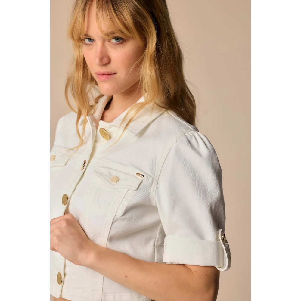 Kocca Stijlvolle Denim Jassen voor jou White Dames