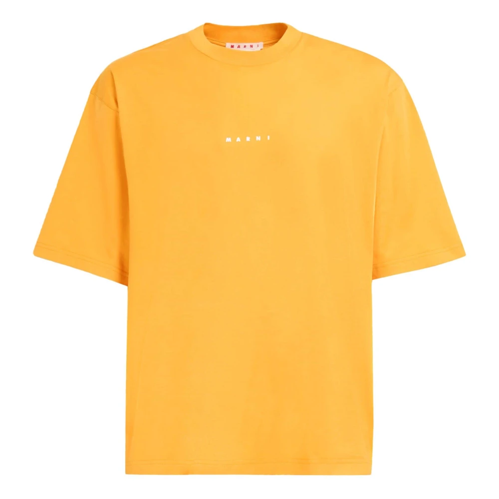 Marni Stijlvolle Oversized Tshirt Orange Heren