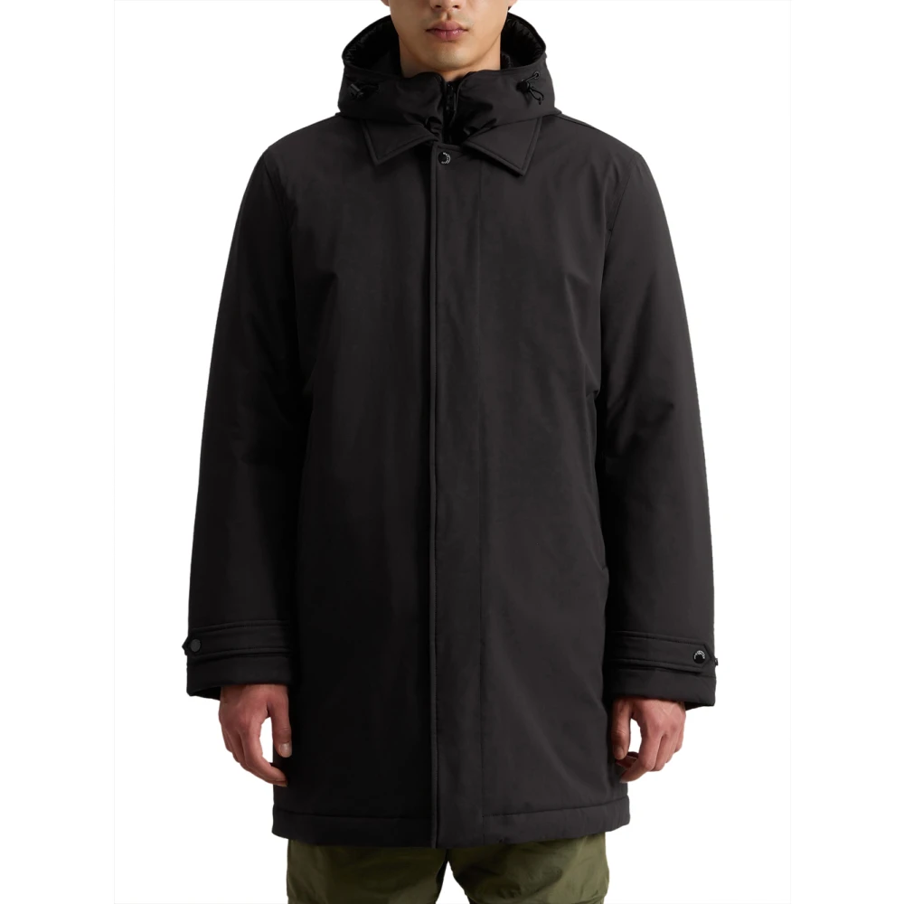 Woolrich 2-in-1 Stretch Nylon Overjas (Zwart) Black Heren