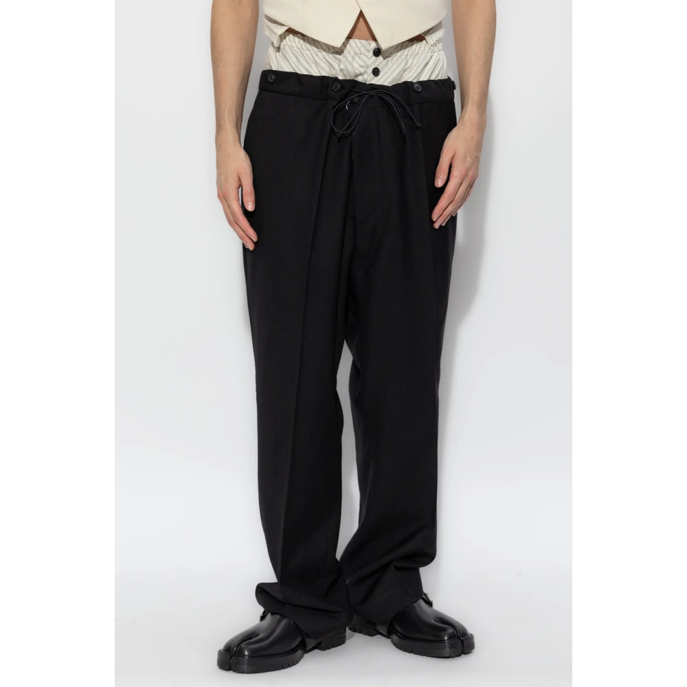 Maison Margiela Wollen broek Black Heren