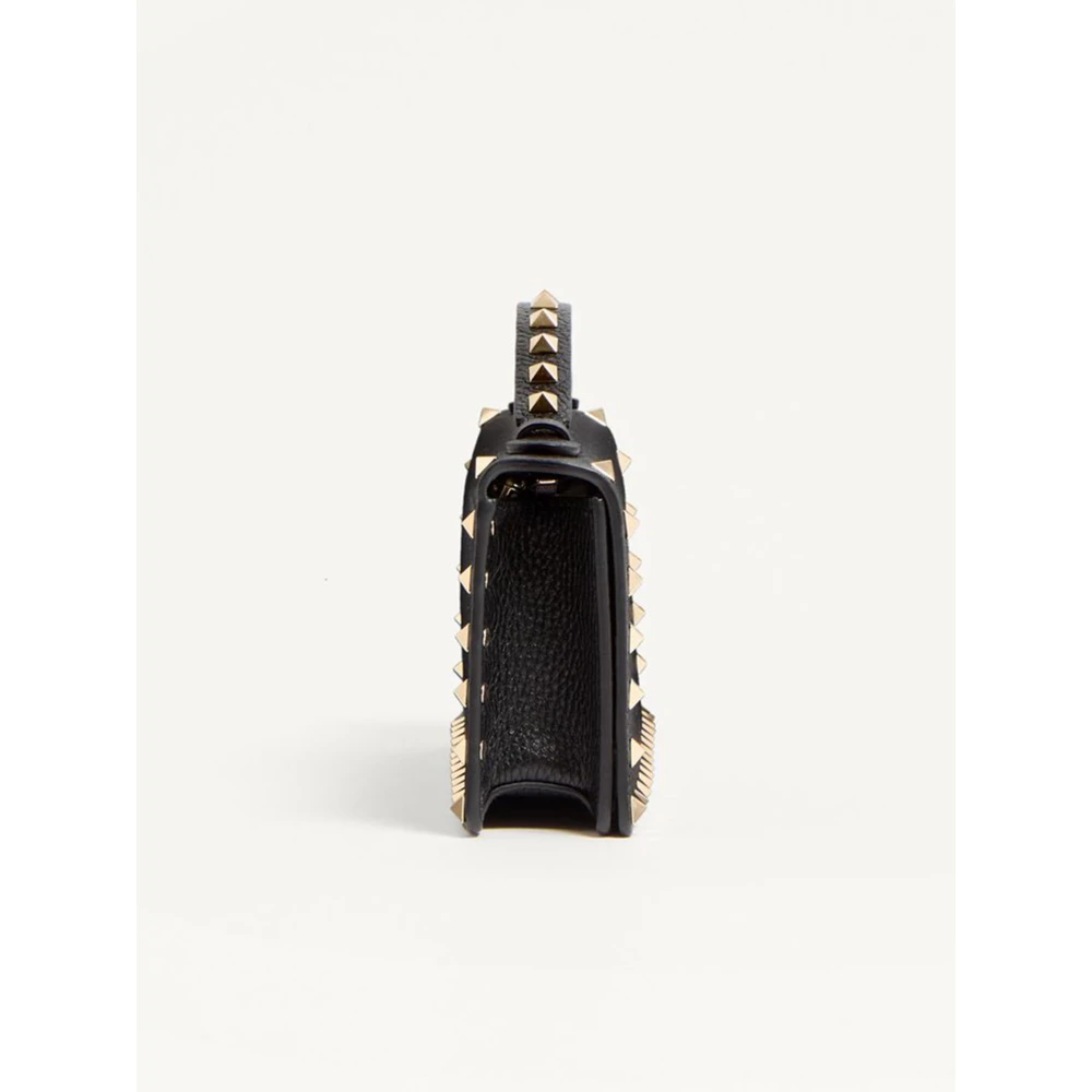 Valentino Garavani Studded Zwarte Leren Crossbody Tas Black Dames