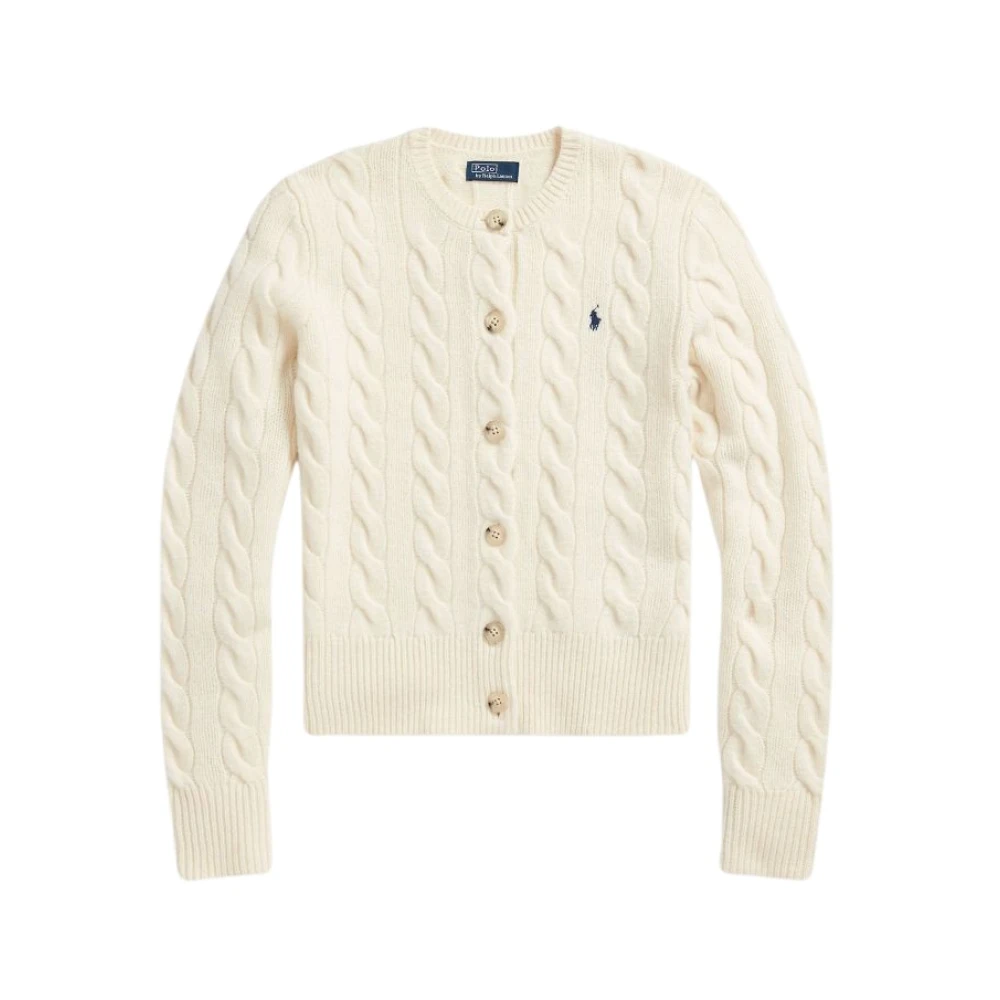 Ralph Lauren Lyxig kofta i ull White, Dam