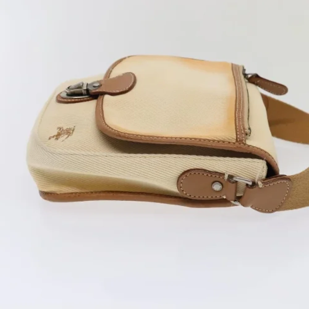 Burberry Vintage Pre-owned Canvas shoulder-bags Beige Dames