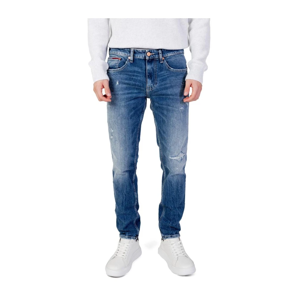 Regenerative Cotton Tapered Blue Jeans