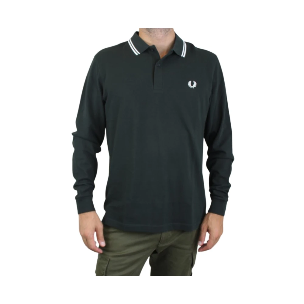 Fred Perry Lange mouw groene polo Green Heren