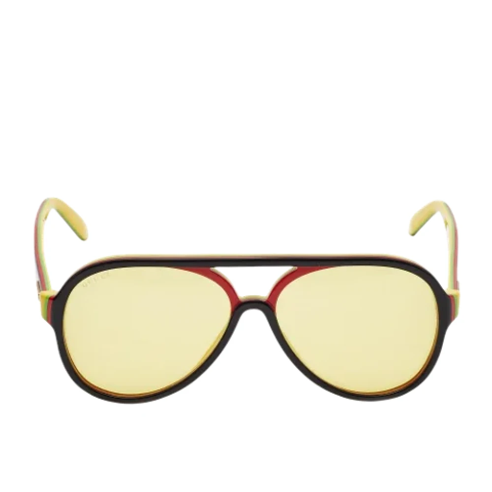 Gucci Vintage Pre-owned Acetate sunglasses Yellow Heren