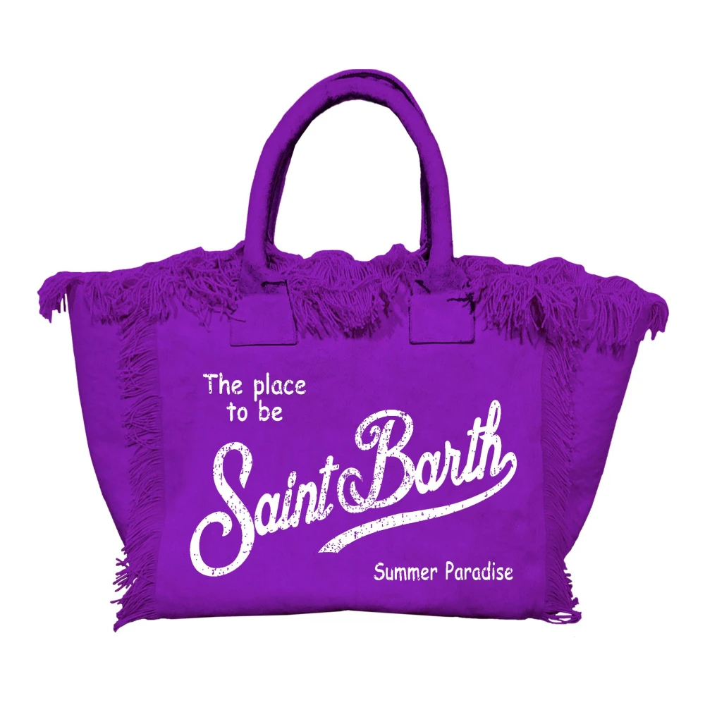 MC2 Saint Barth Paarse Franje Tote Tas Purple Dames