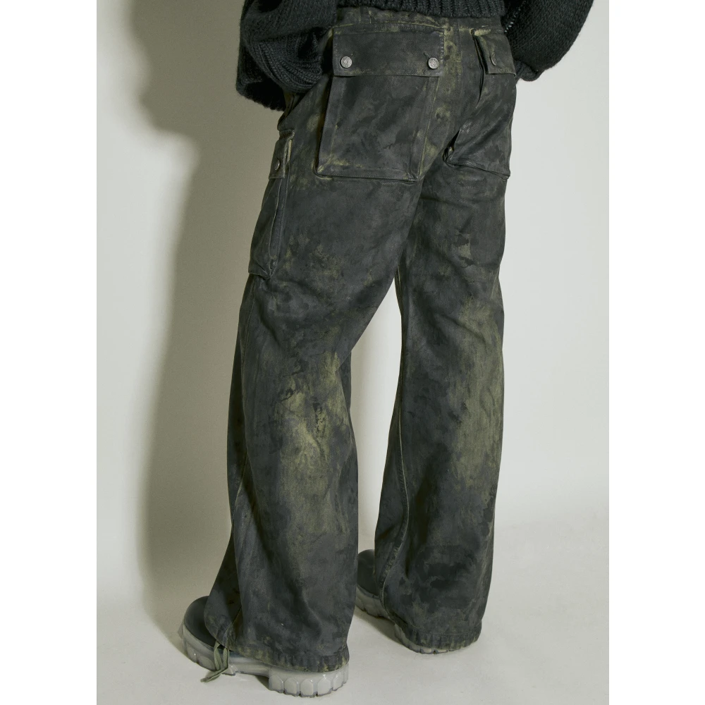 Guess Geverfde Combat Cargo Broek Green Heren