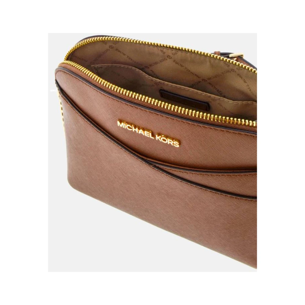 Michael Kors Dome Jet Set Crossbody Bag Brown Dames
