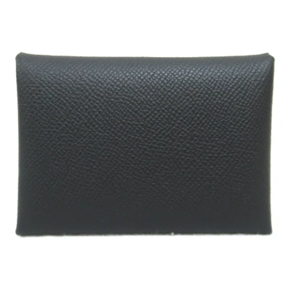 Hermès Vintage Pre-owned Leather wallets Black Dames