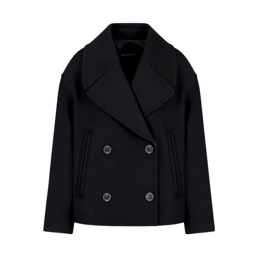 Emporio Armani Korte Jas Black Dames