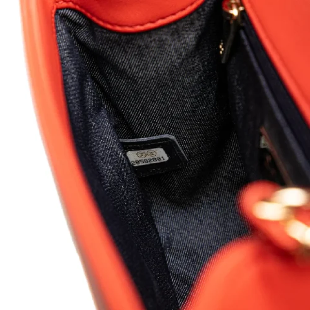 Chanel Vintage Pre-owned Leather shoulder-bags Red Dames