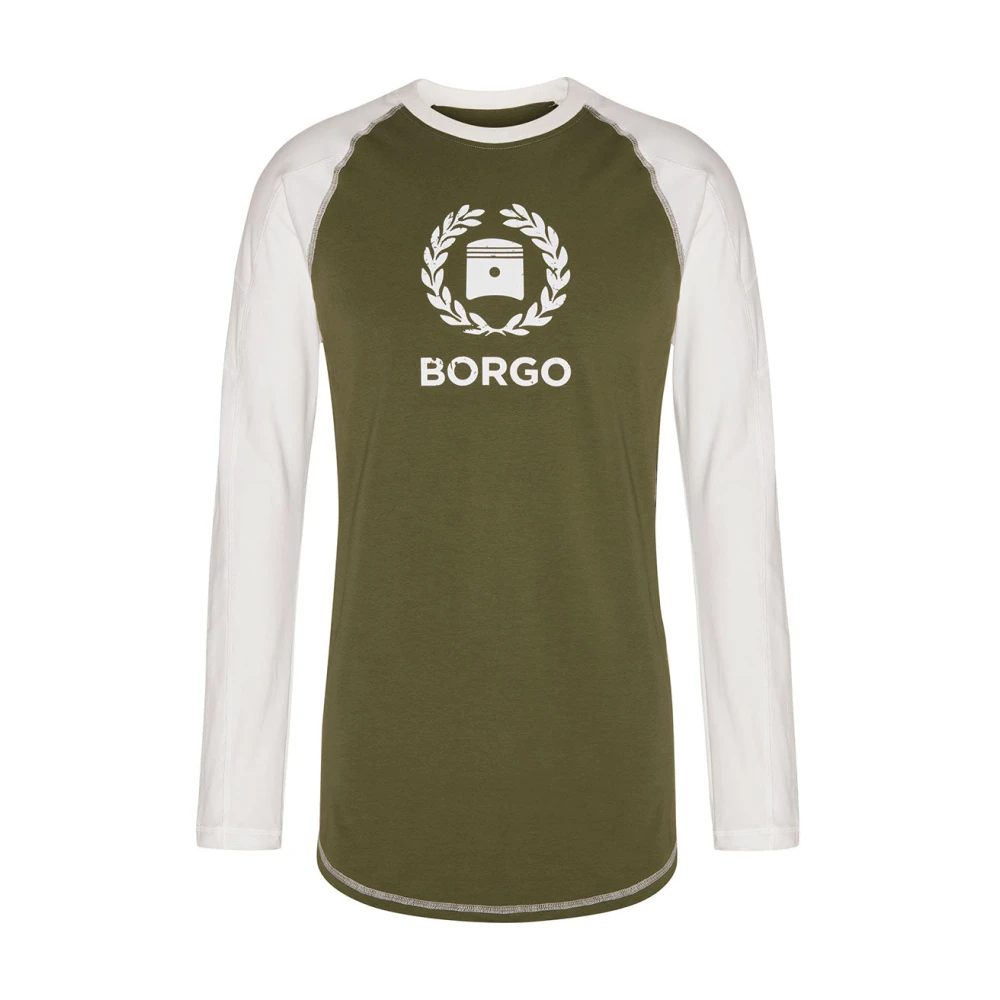 Borgo Siracusa Longlap Olijf T-shirt Green Heren