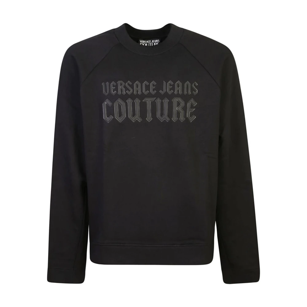 Versace Jeans Couture Zwarte Sweatshirt Aw24 Stijlvol Modern Luxe Black Heren