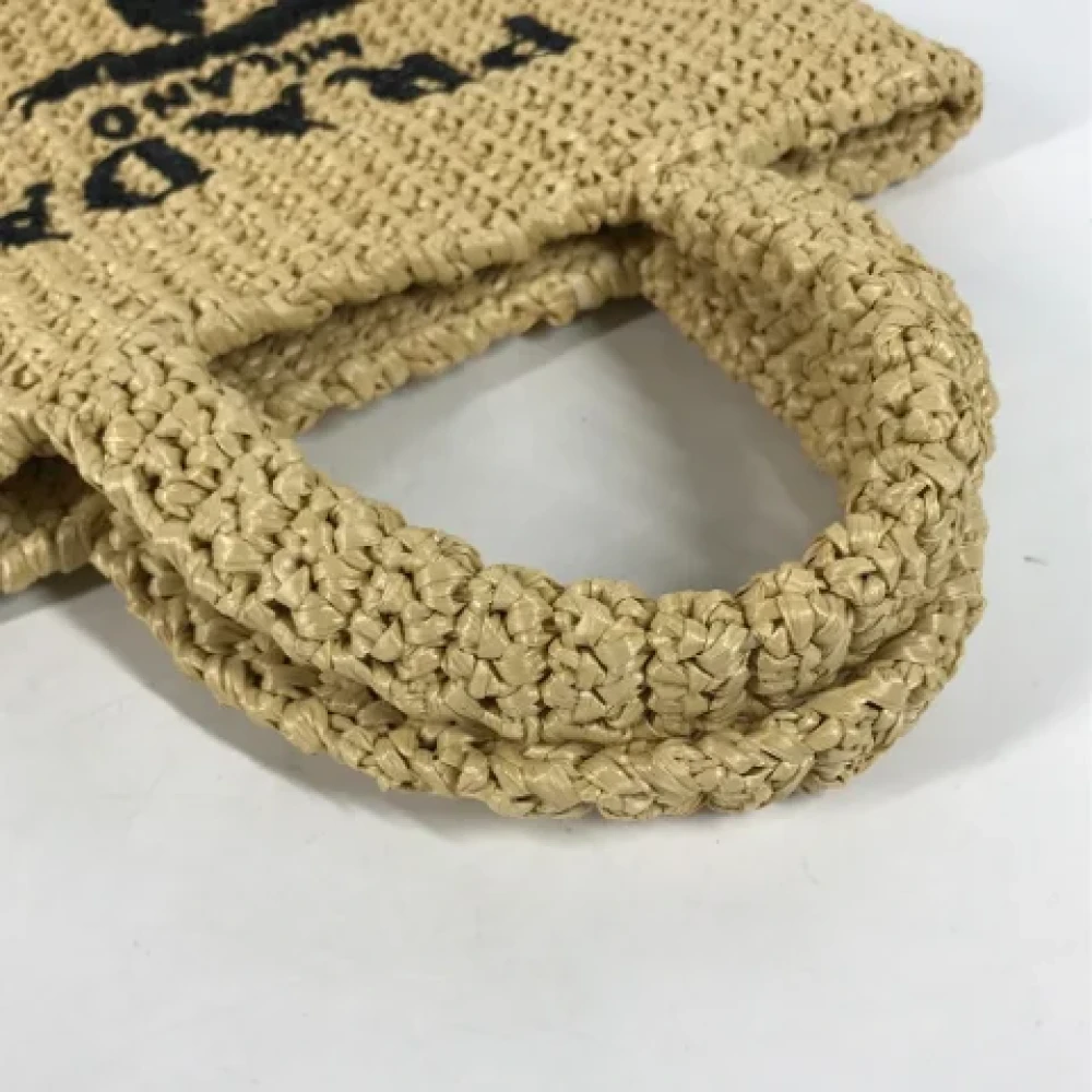Prada Vintage Pre-owned Fabric prada-bags Beige Dames