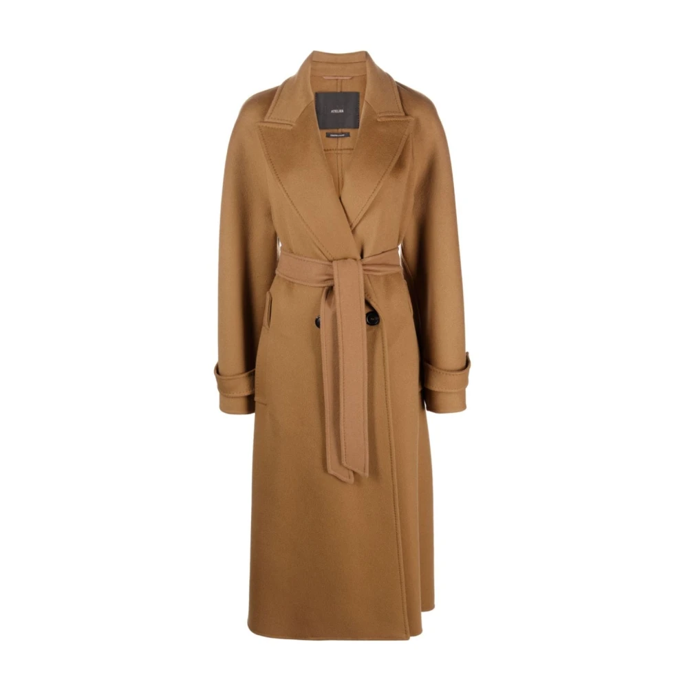 Max Mara Women's Brown Adda Coat - Belted Coats - 2XS - Coats