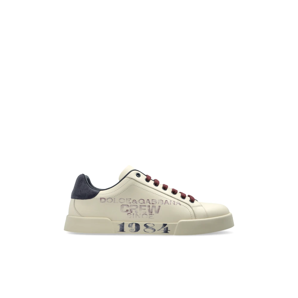 Dolce & Gabbana Uomo Beige - Scarpe Sportive Con Logo - Shoes - 41 Eu