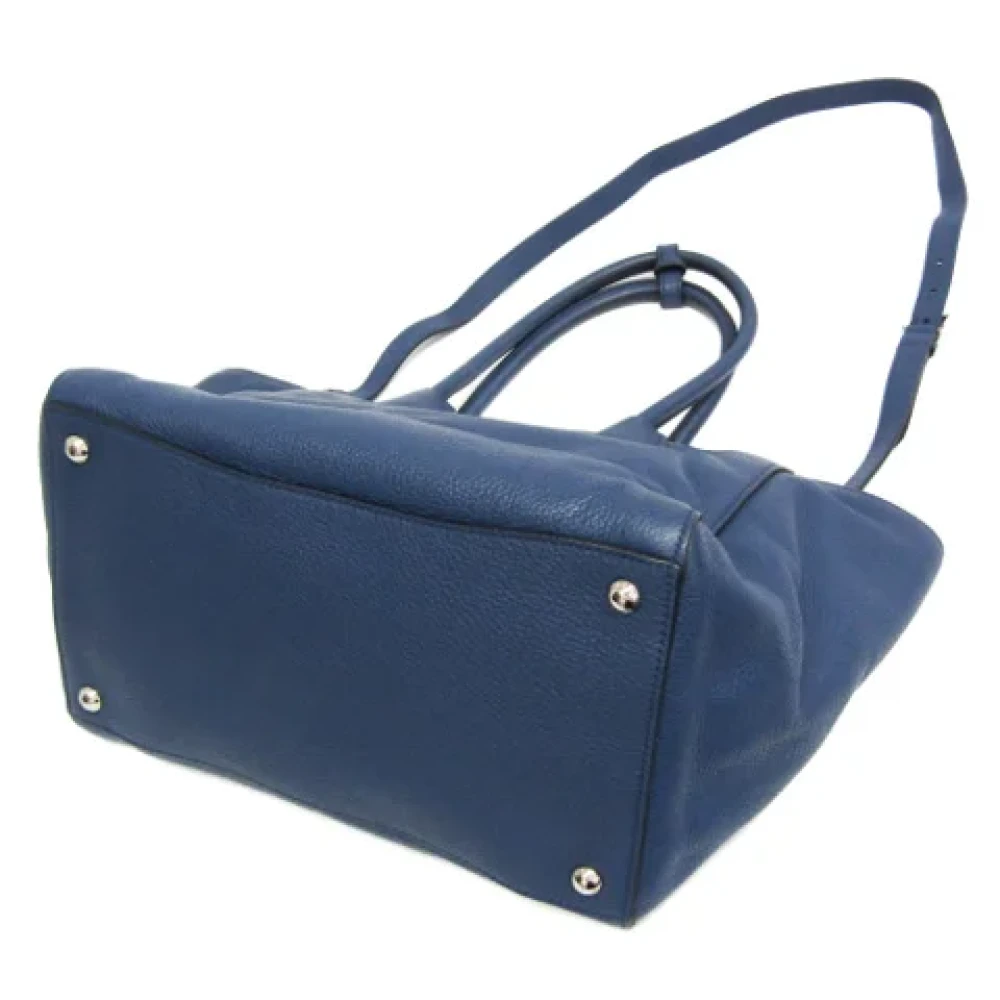 Prada Vintage Pre-owned Leather prada-bags Blue Dames