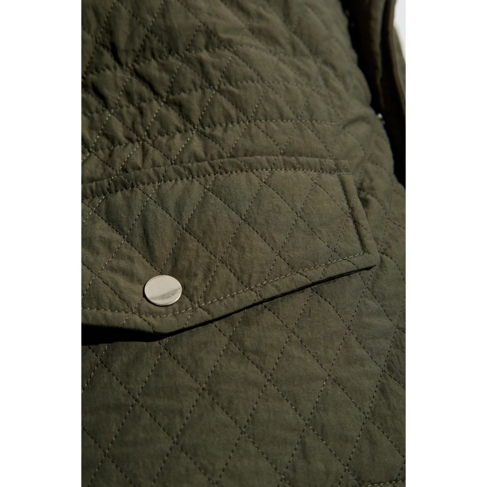 Burberry Jas met afneembare kraag Green Dames