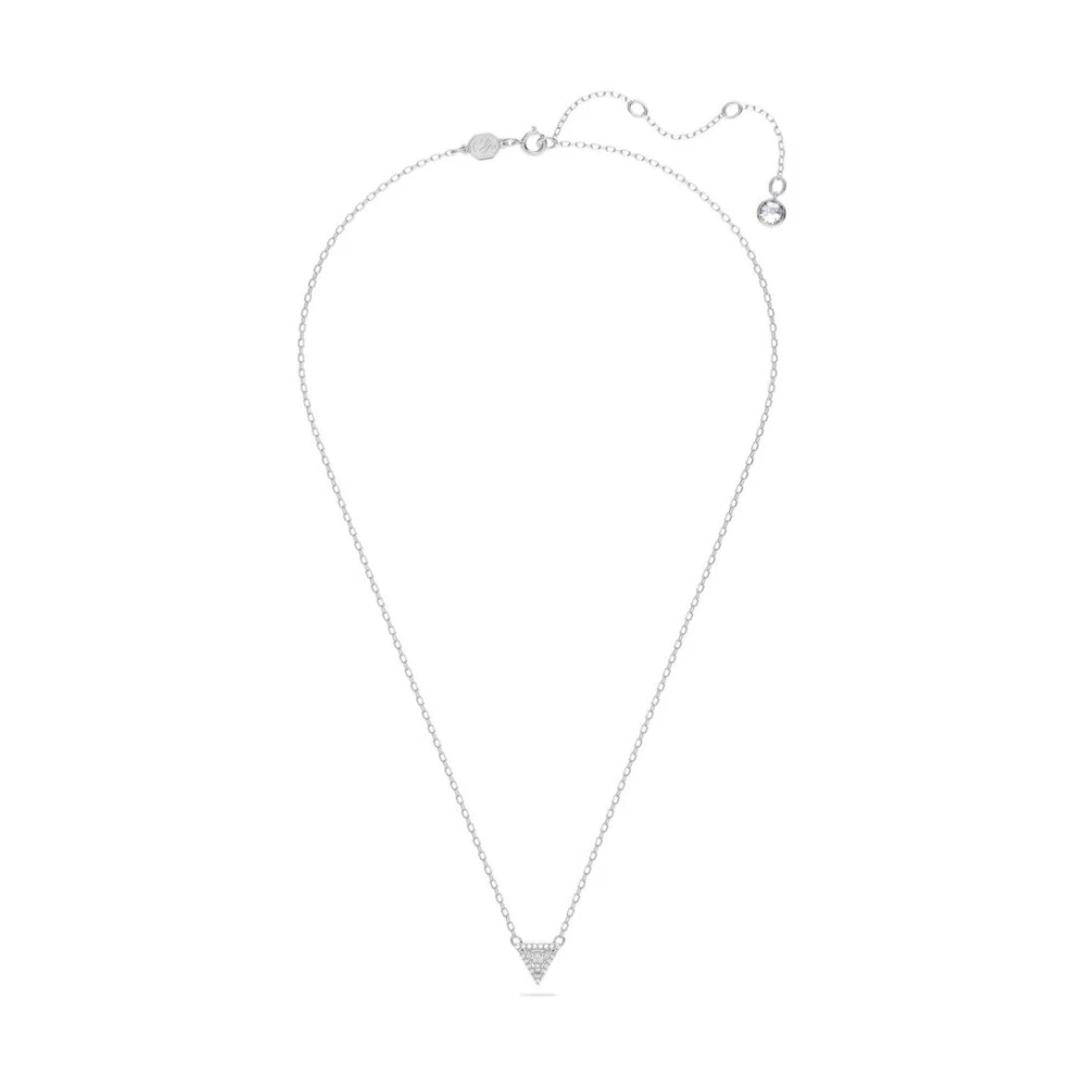 Swarovski Women's Gray Trilliant-Cut Triangle Pendant Necklace