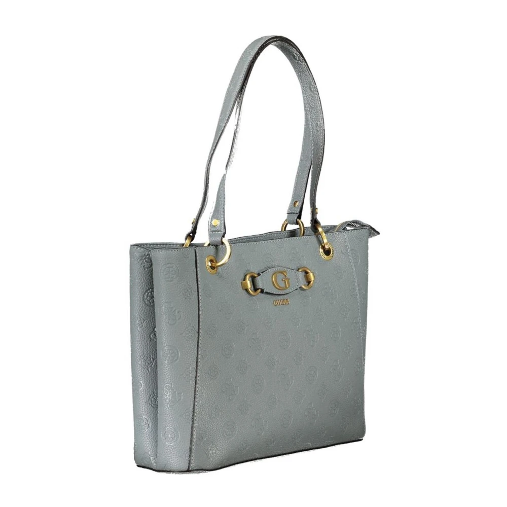 Guess Blauwe Polyethyleen Schoudertas met Compartimenten Blue Dames