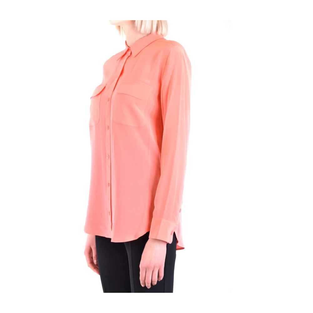 Equipment Luxe Zijden Shirt in Melonkleur Pink Dames