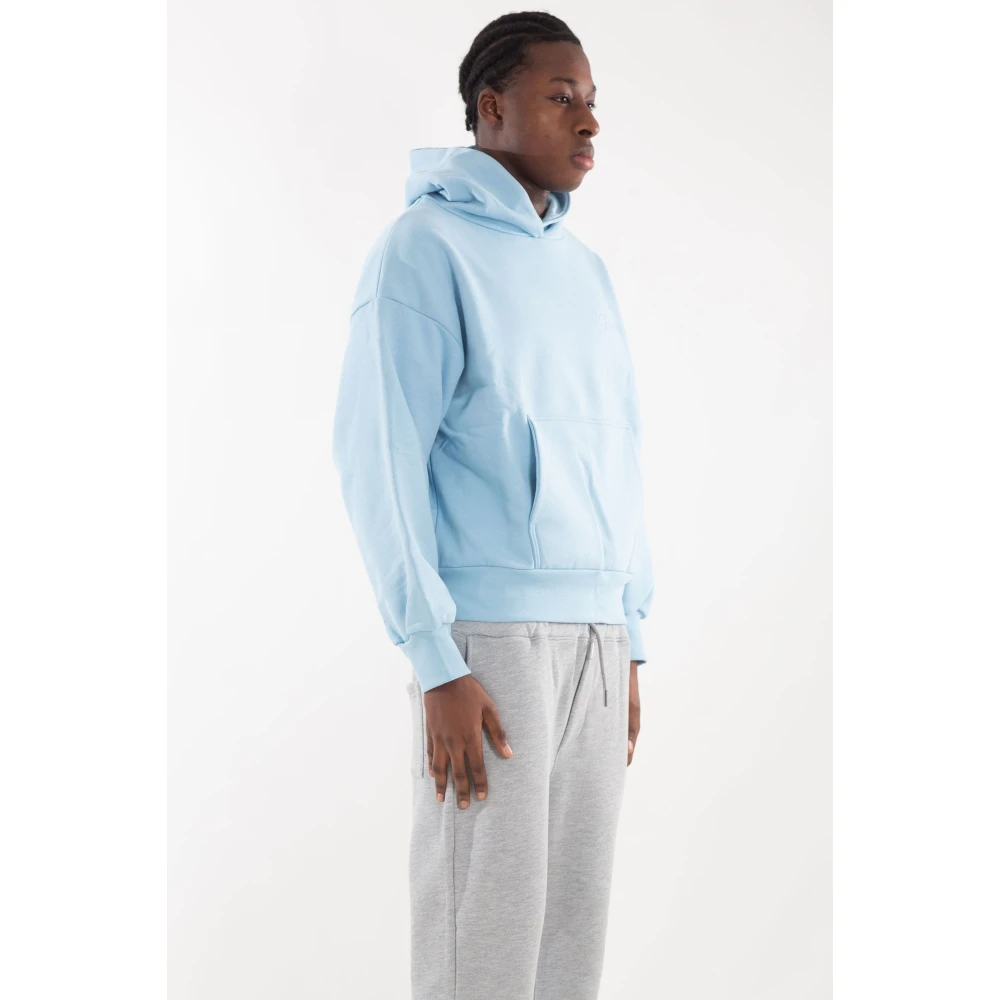 Garment Workshop Boxy Hoodie in Double Layer Stijl Blue Heren
