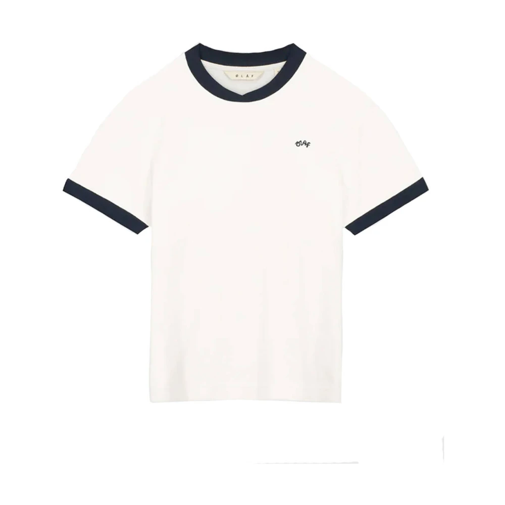 Olaf Hussein Handtekening Ringer Tee White Dames