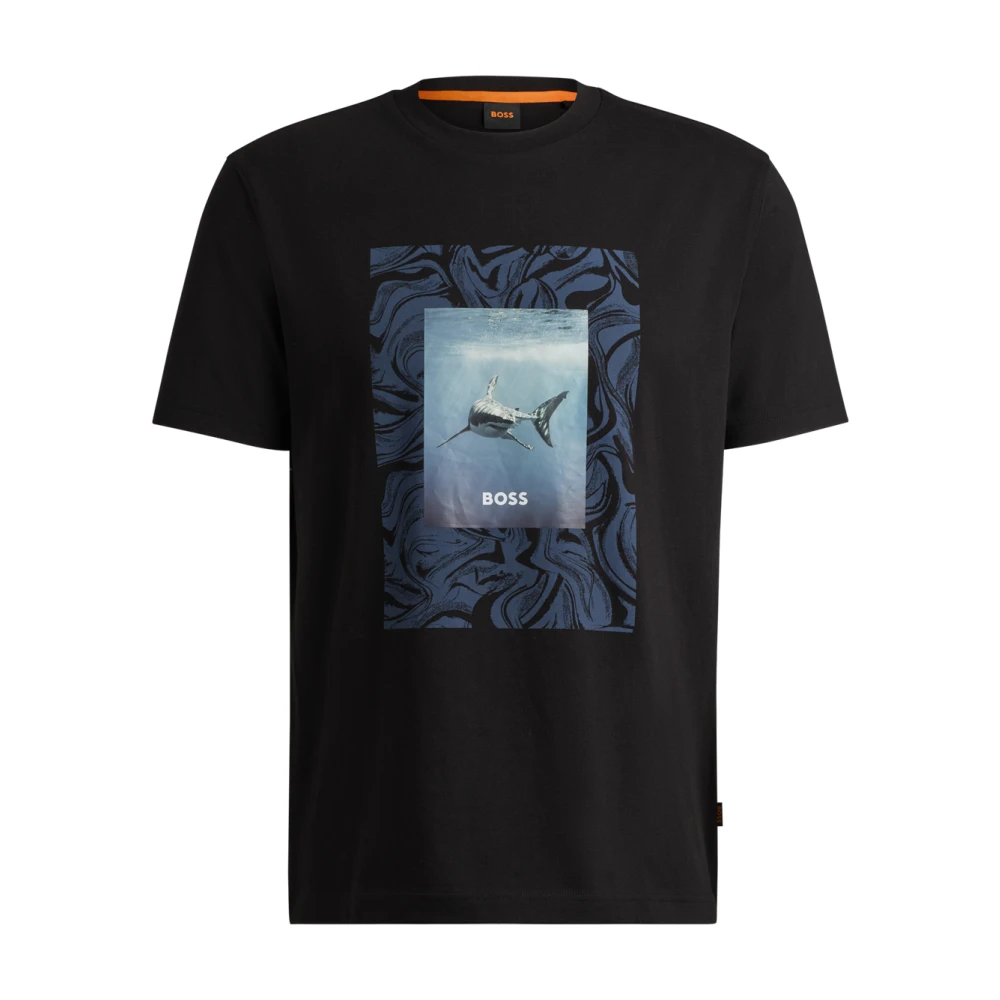 Hugo Boss Tee-Tucan Katoenen T-shirt Black Heren