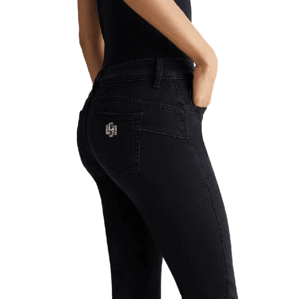 Liu Jo Denim Bottom Up Slim Fit Jeans Black Dames