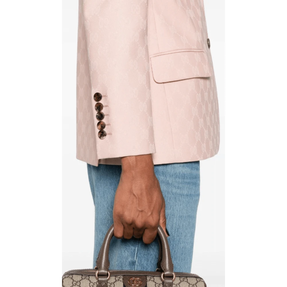 Gucci Roze wollen jacquard blazer Pink Dames
