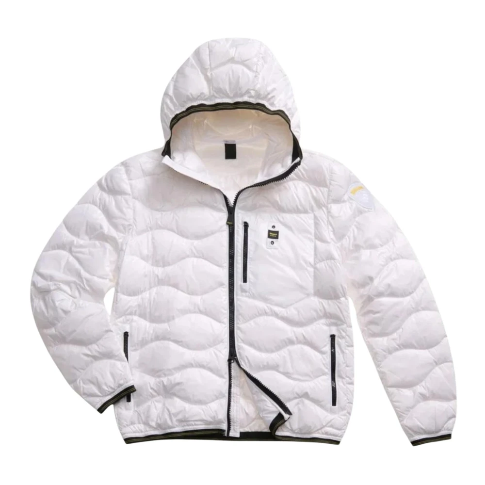 Blauer Herren Weiß Down Jackets