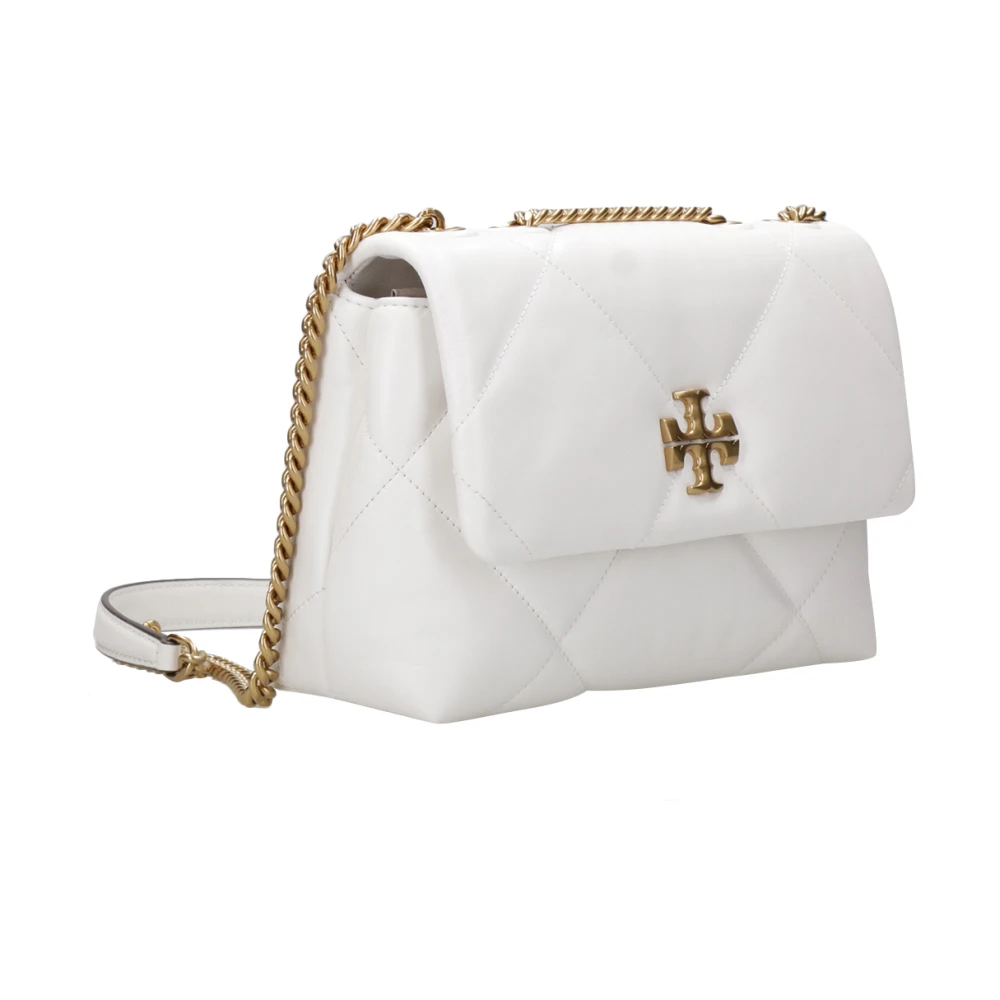 TORY BURCH Witte Nappa Schoudertas met Klep White Dames