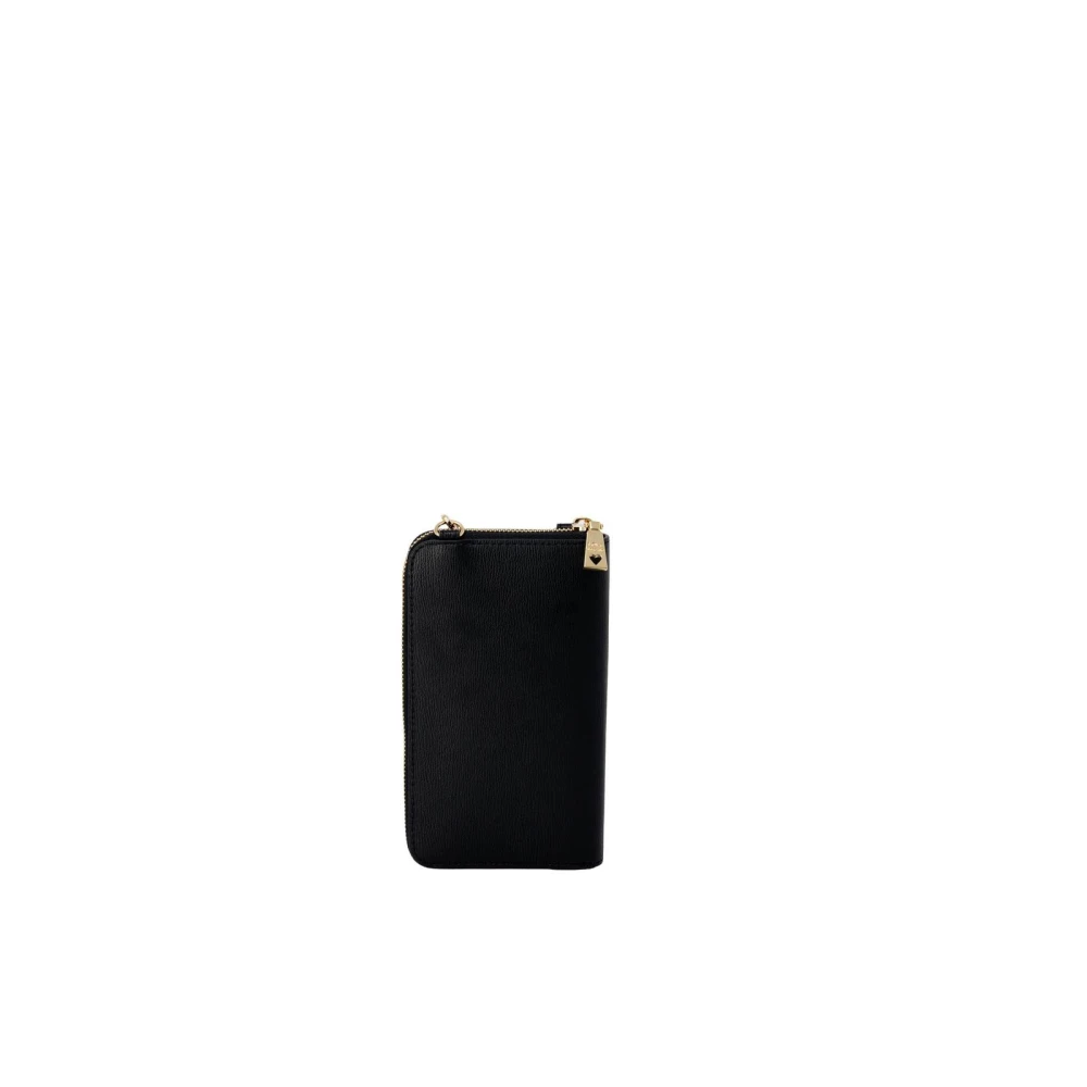 Love Moschino Zwarte rits Chain Wallet Black Dames