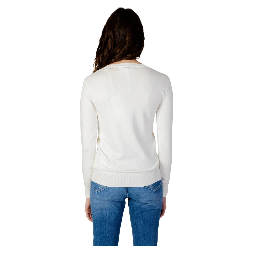 Guess V-hals Gebreide Tröi met Sieraden White Dames