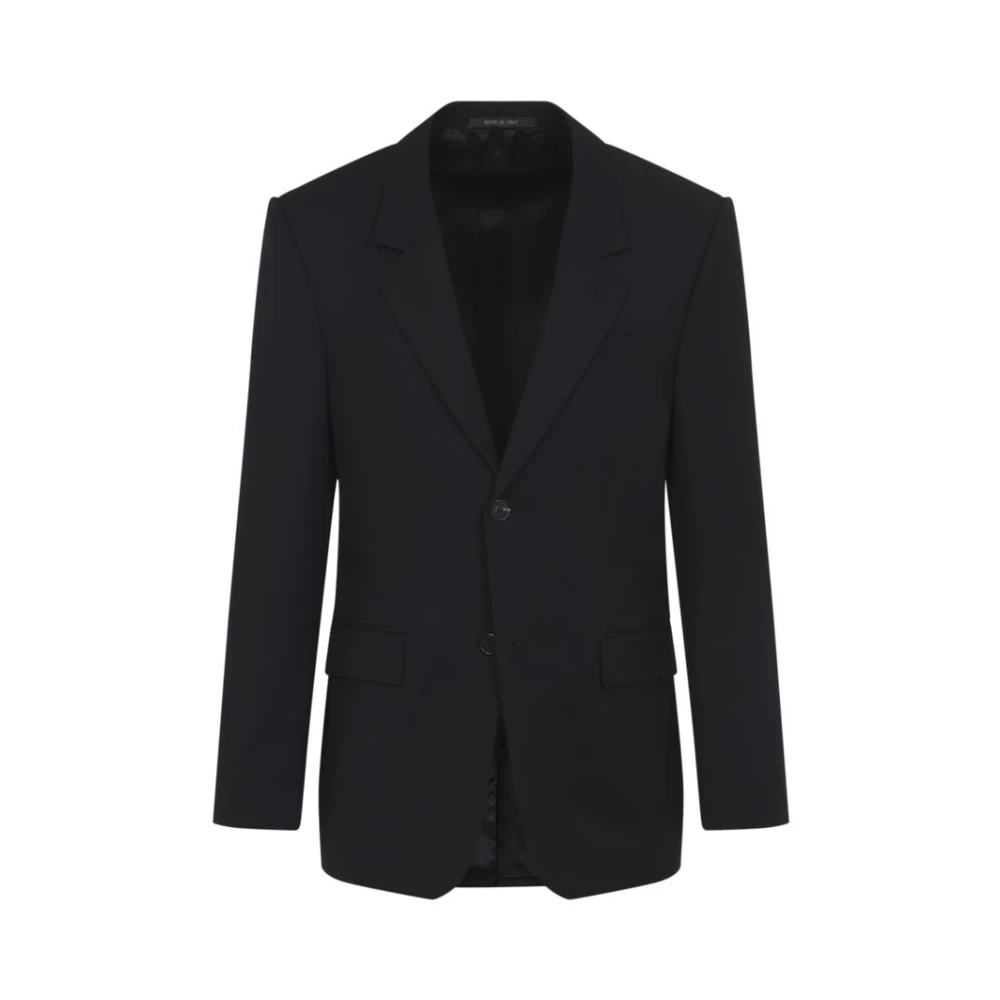 Balenciaga Men's Black Tailored Two-Button Blazer Jacket - Blazers - M - Jackets