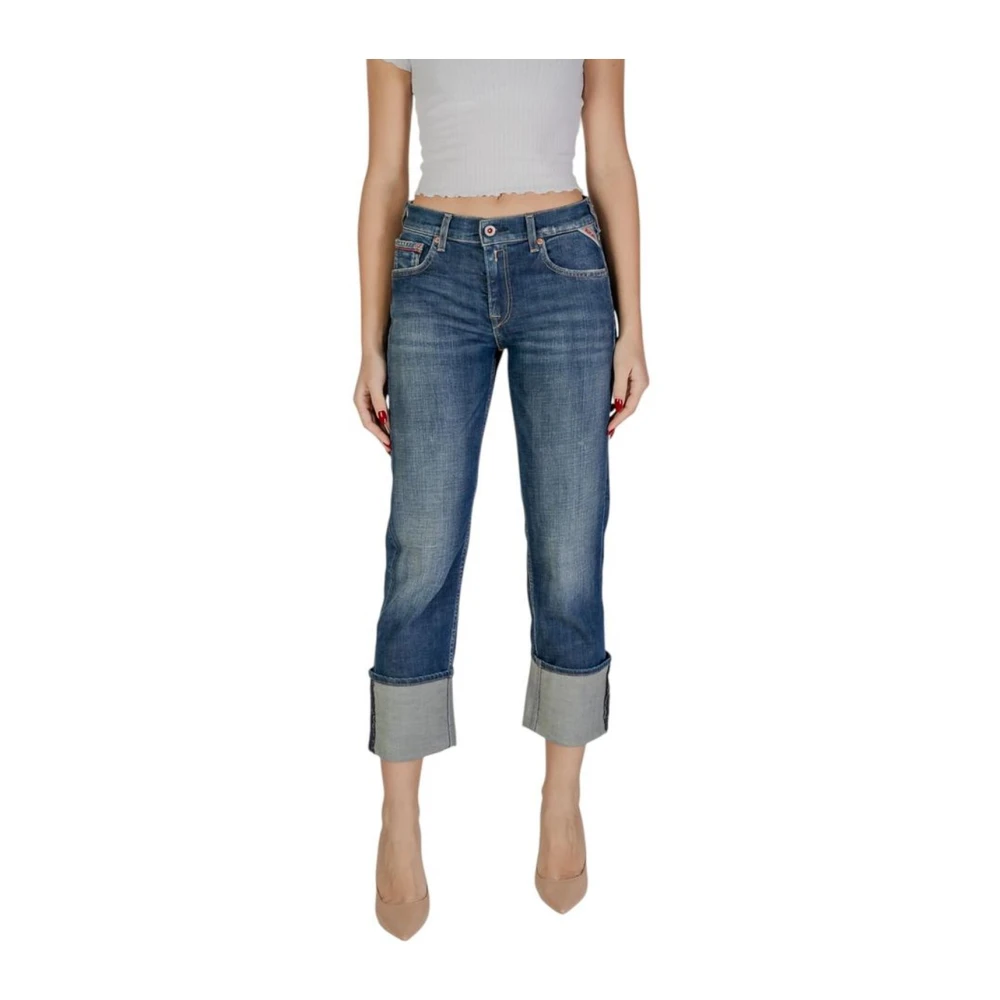 Replay Blå Bootcut Jeans Blue, Dam