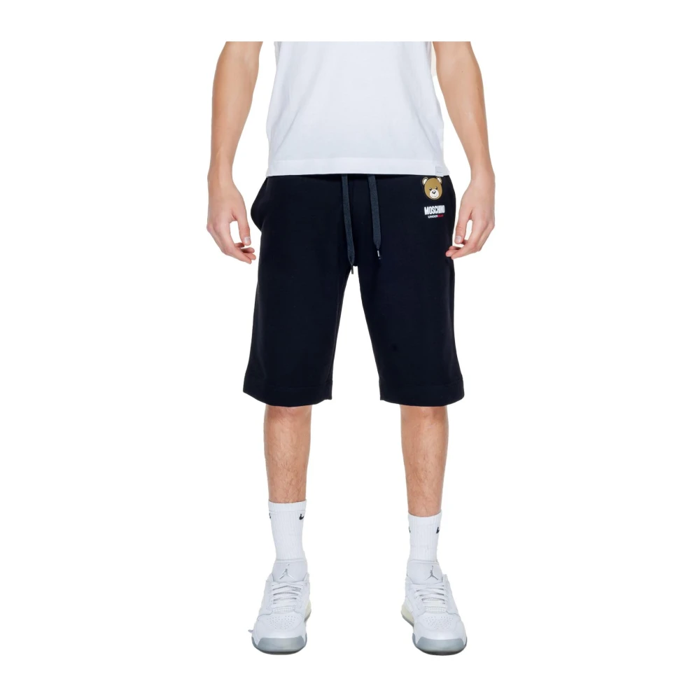 Moschino Hombre Negro - Pantalones Cortos Casuales S Con Oso De Peluche - Shorts - S