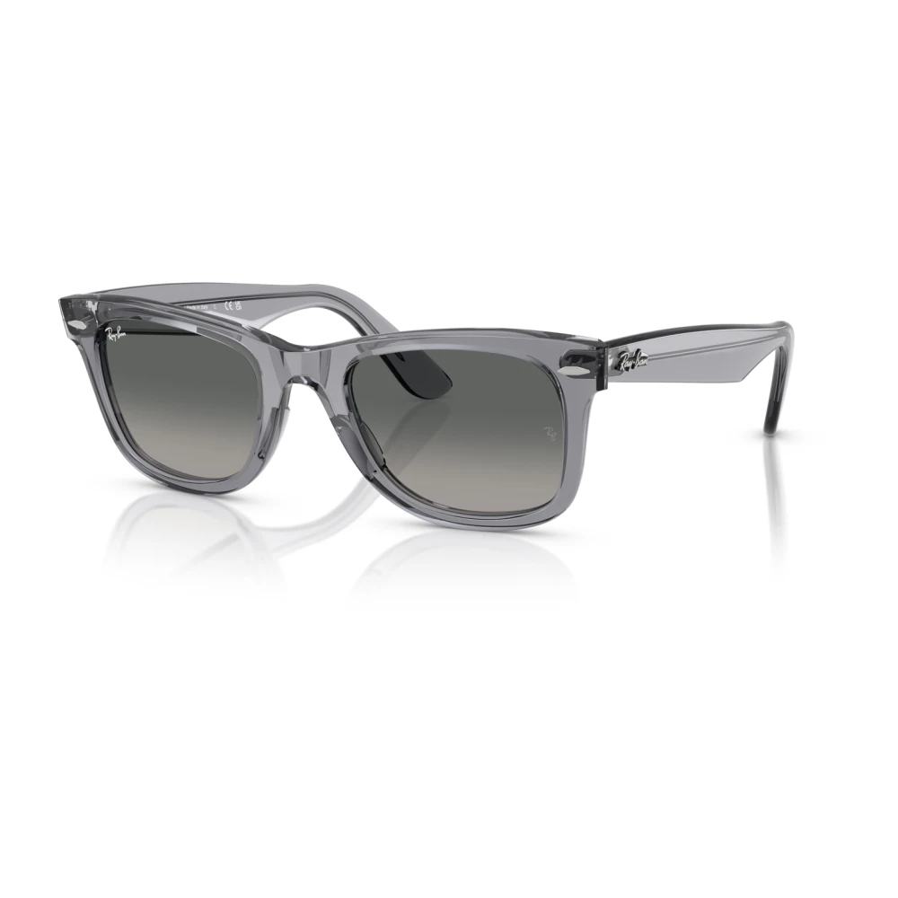 Ray - Ban Unisex Grey Ray - Ban Rb2140 Wayfarer 684671 Sunglasses Acetate Squared Normal Nuanced - Image 2