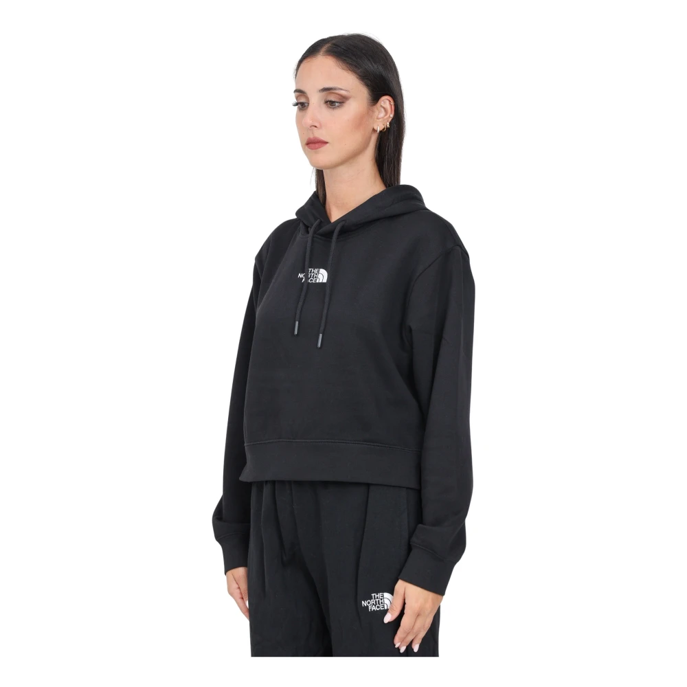 The North Face Essentiële Crop Hoodie voor Vrouwen Black Dames