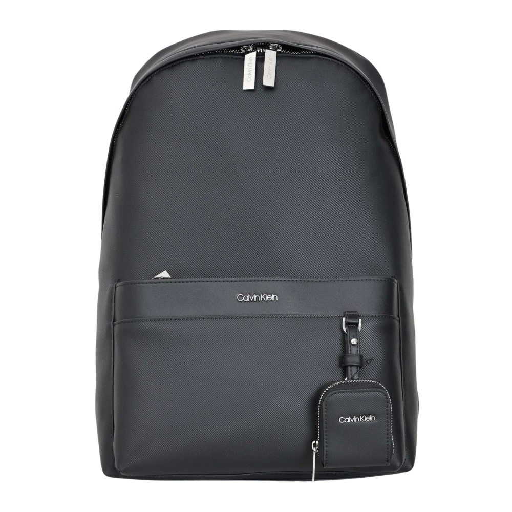 Calvin Klein Zwarte Minimalistische Rugzak Unisex Black Unisex