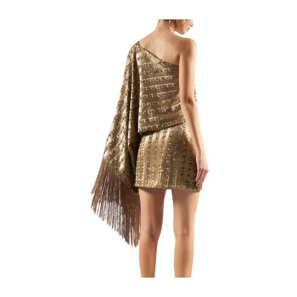 Taller Marmo Elegante One-Shoulder Eternity Jurk Yellow Dames