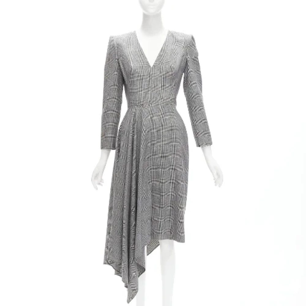 Alexander McQueen Pre-owned Wool dresses Gray Dames