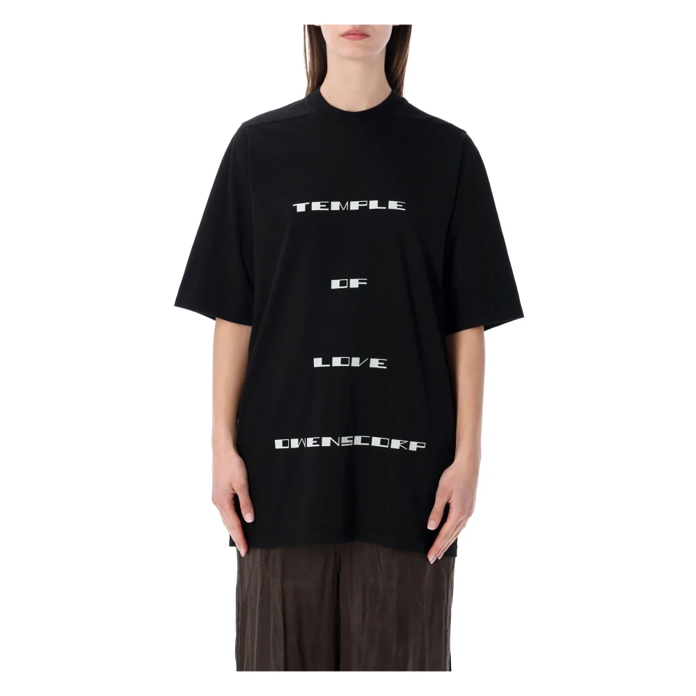 Rick Owens Black T-Shirts, Female, M, Jumbo Ss T-Shirt