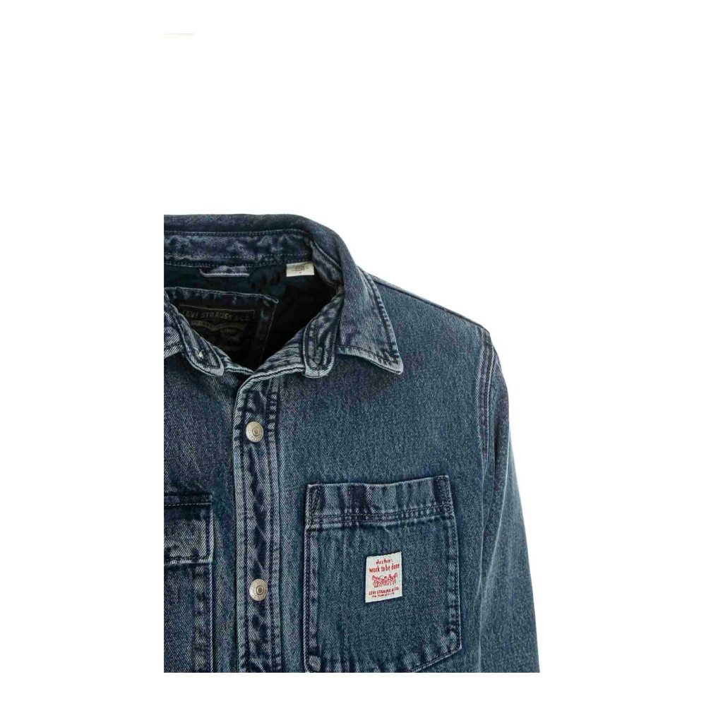 Levi's Gewatteerd Overshirt Telegraph Blue Heren