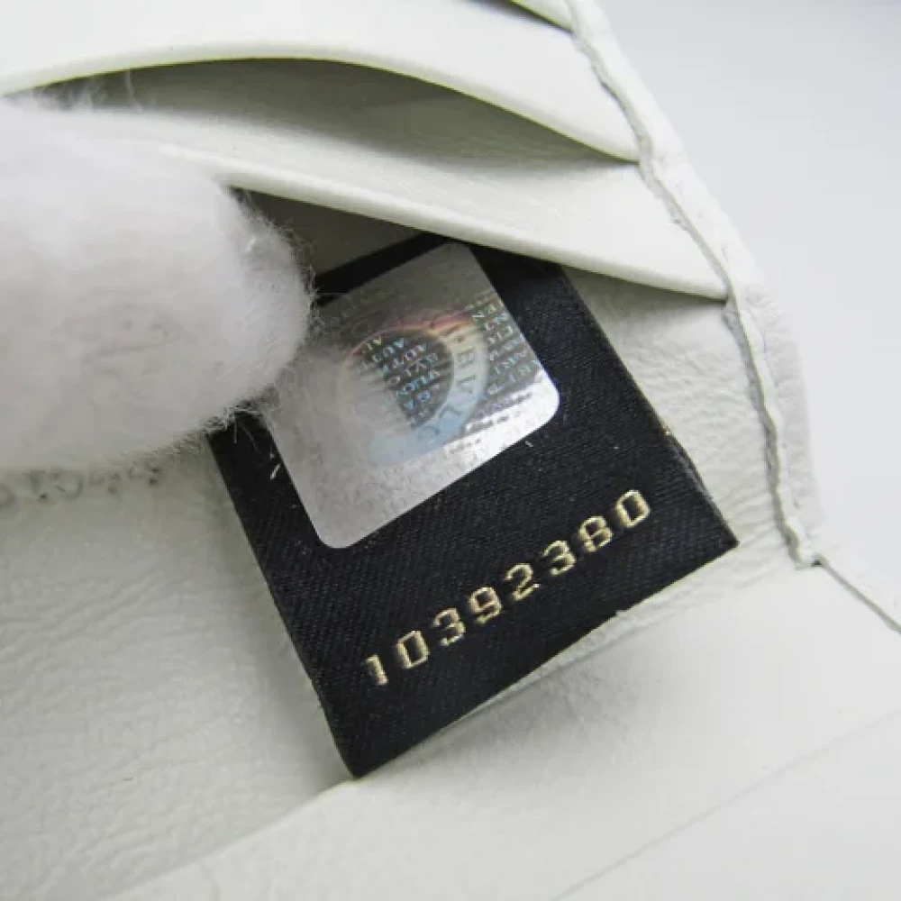 Bvlgari Vintage Pre-owned Leather wallets White Dames