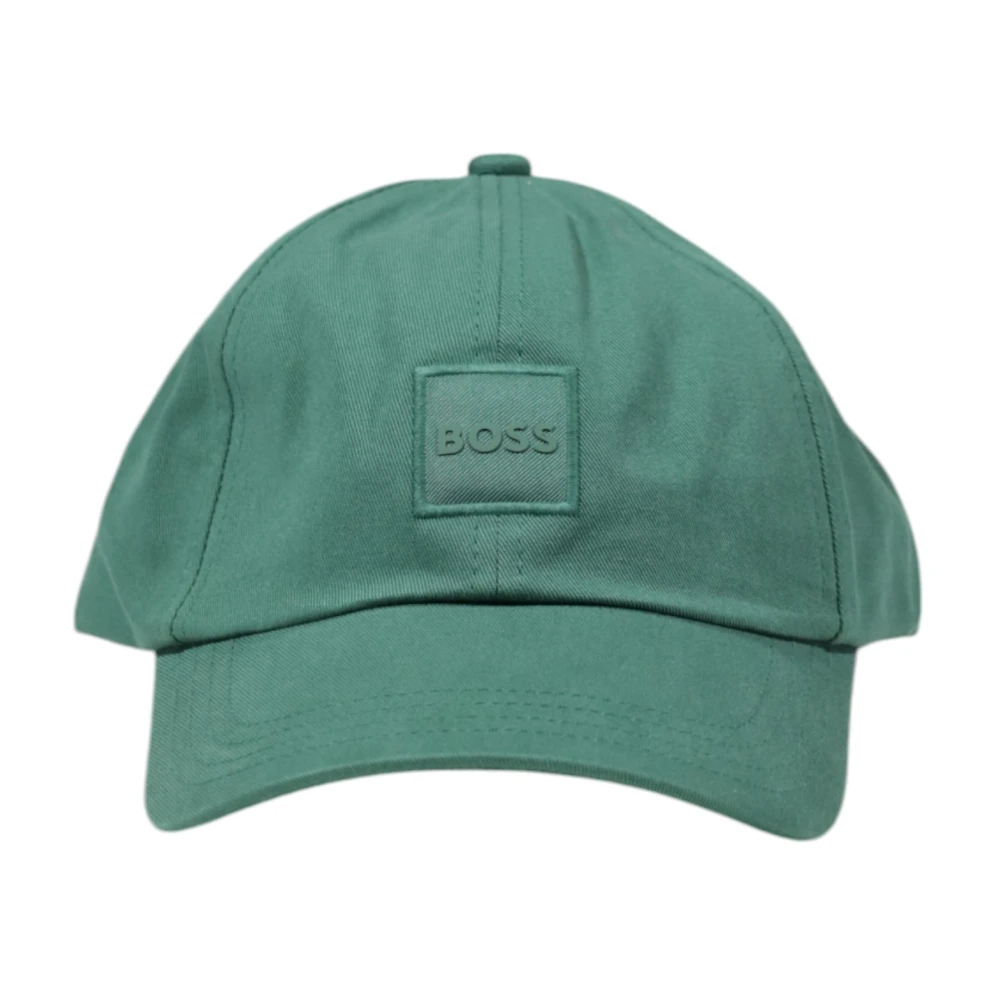 Hugo Boss Groene Katoenen Pet voor Mannen Green Heren
